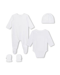 Ensemble 4 pièces en coton - Blanc