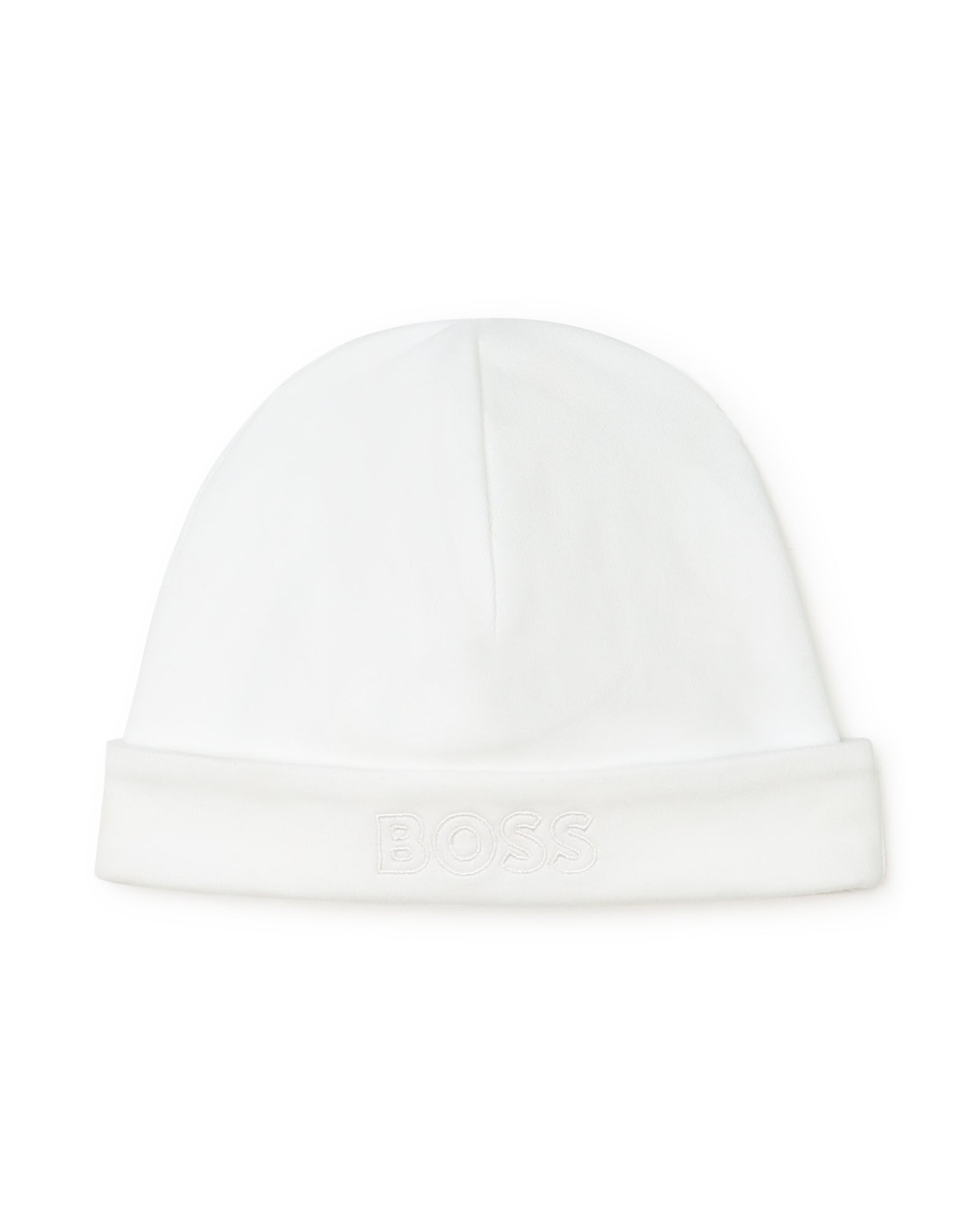 Bonnet de naissance à broderie - Blanc