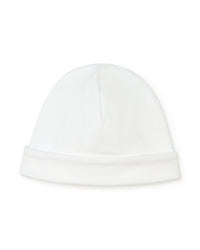 Bonnet de naissance à broderie - Blanc