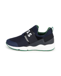 Baskets en cuir - Bleu Cargo