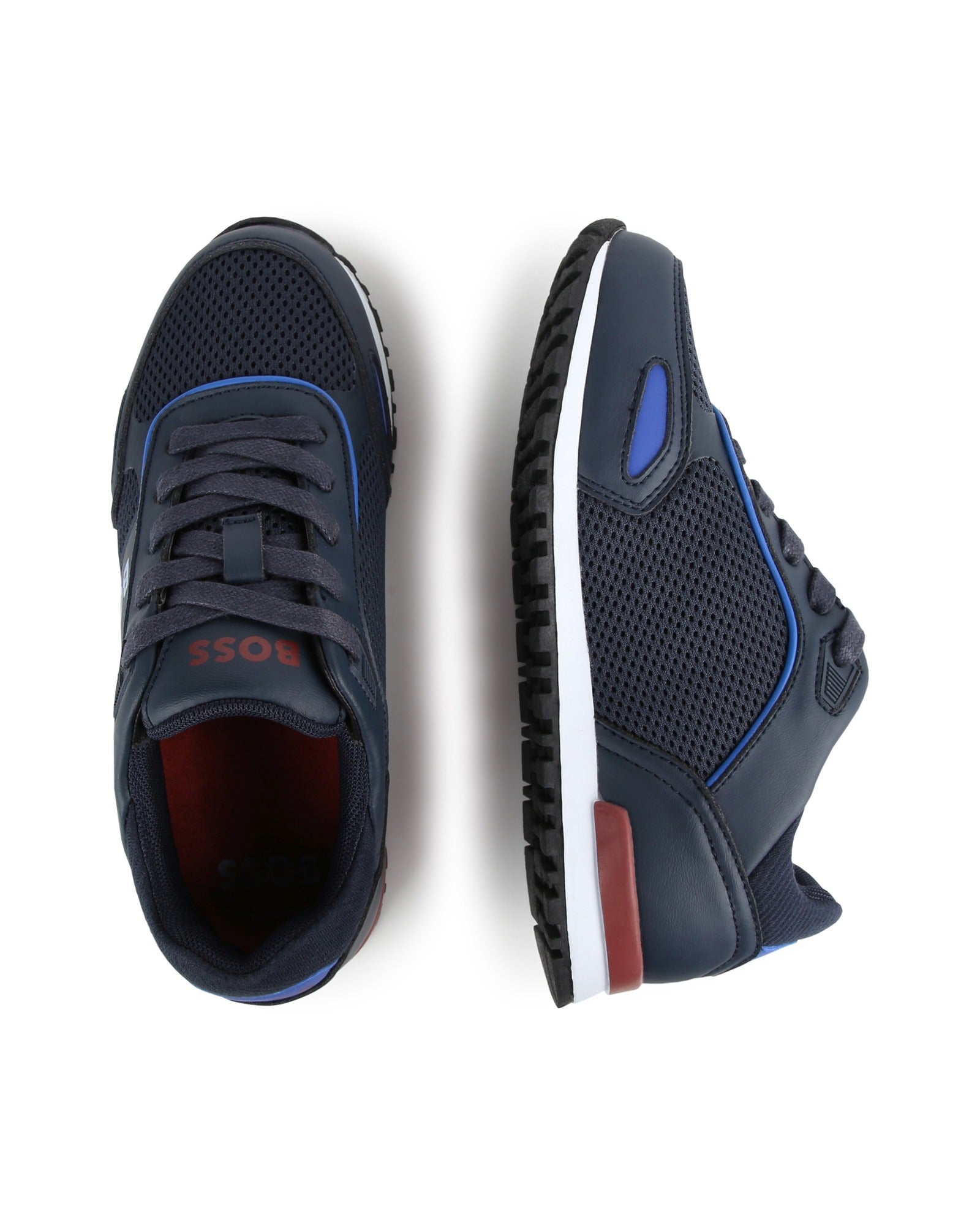 Baskets en cuir - Bleu Cargo