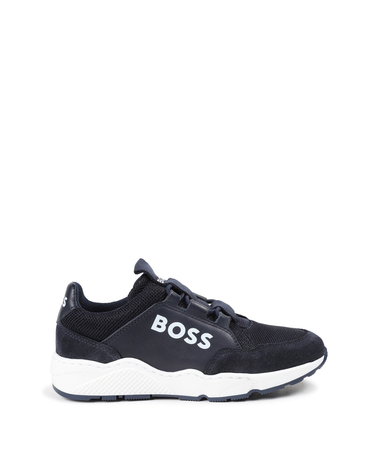 Leather trainers - Cargo blue
