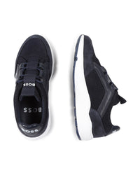 Leather trainers - Cargo blue