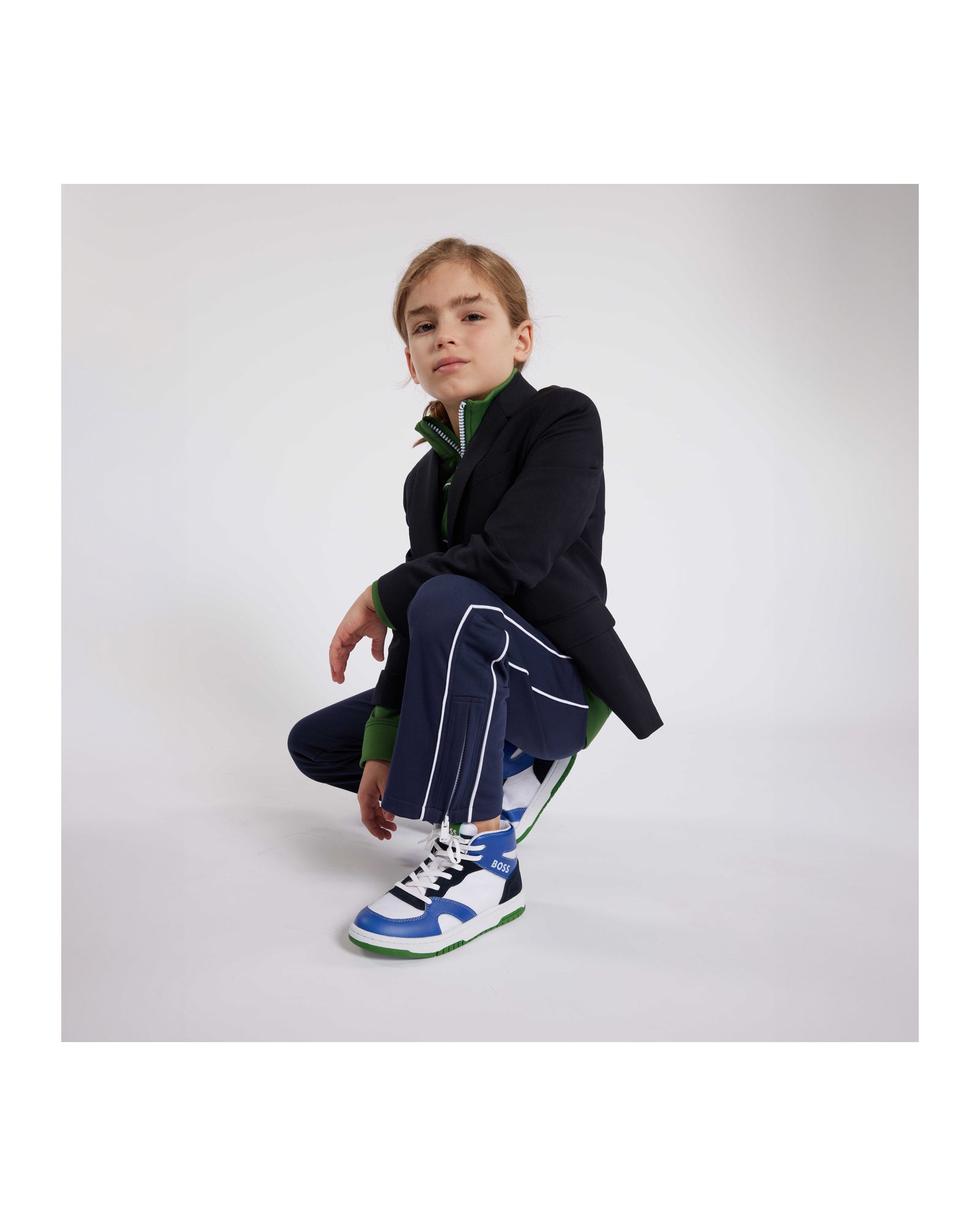 Baskets montantes en cuir - Blanc