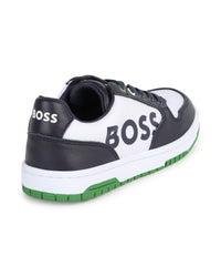 Leather trainers - Cargo blue