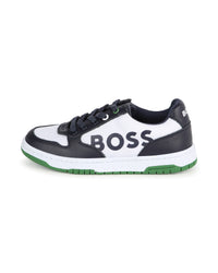 Leather trainers - Cargo blue