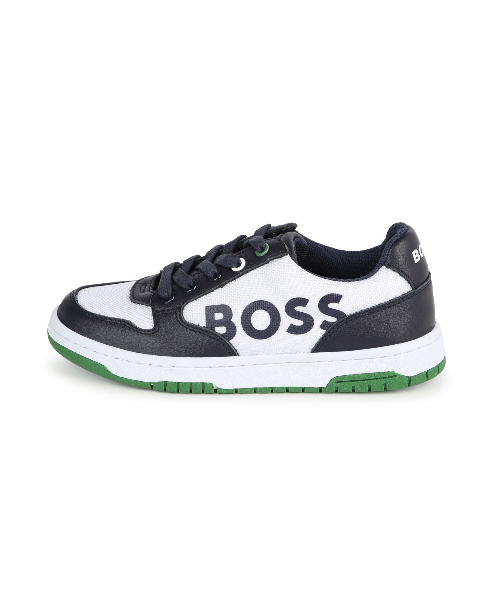 Leather trainers - Cargo blue