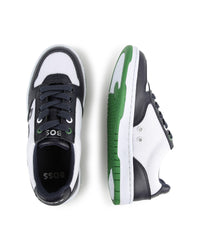 Leather trainers - Cargo blue
