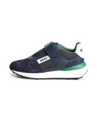 Baskets en cuir - Bleu Cargo