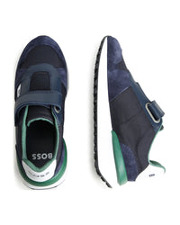 Baskets en cuir - Bleu Cargo
