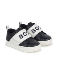 Leather trainers - Cargo blue