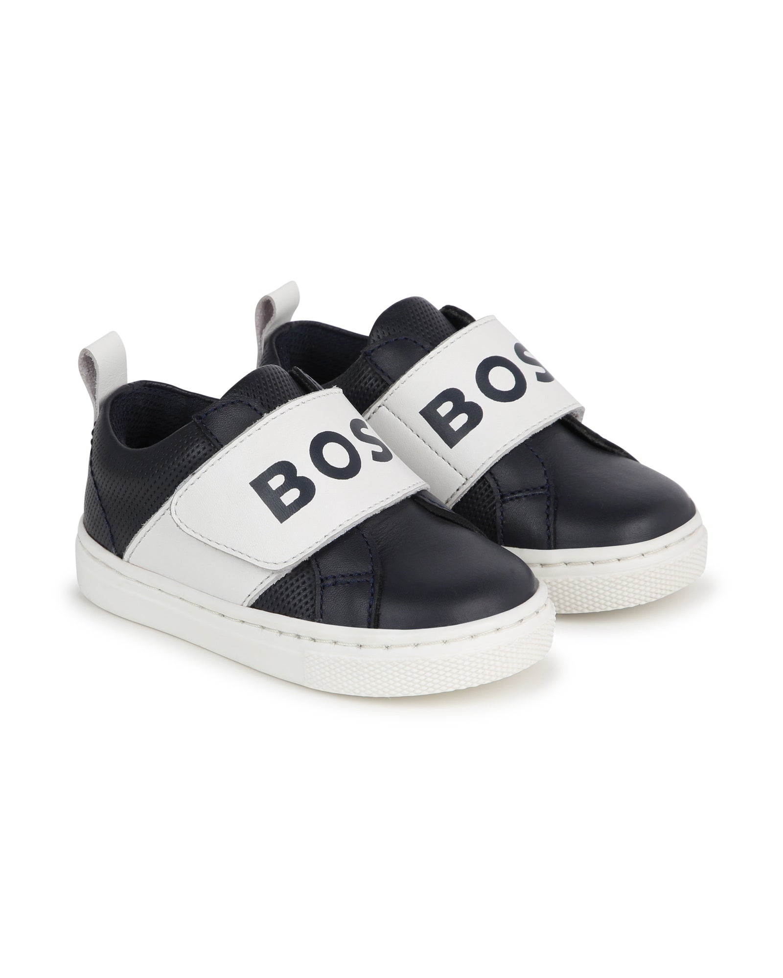 Leather trainers - Cargo blue