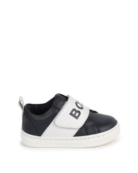 Leather trainers - Cargo blue