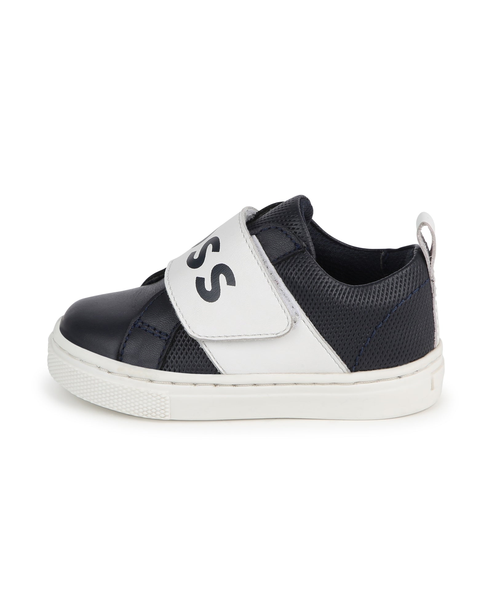 Leather trainers - Cargo blue