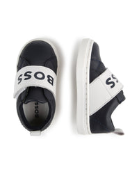 Leather trainers - Cargo blue