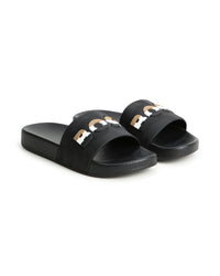 Mules siglées en relief - Black