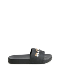 Mules siglées en relief - Black
