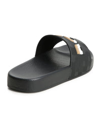 Mules siglées en relief - Black