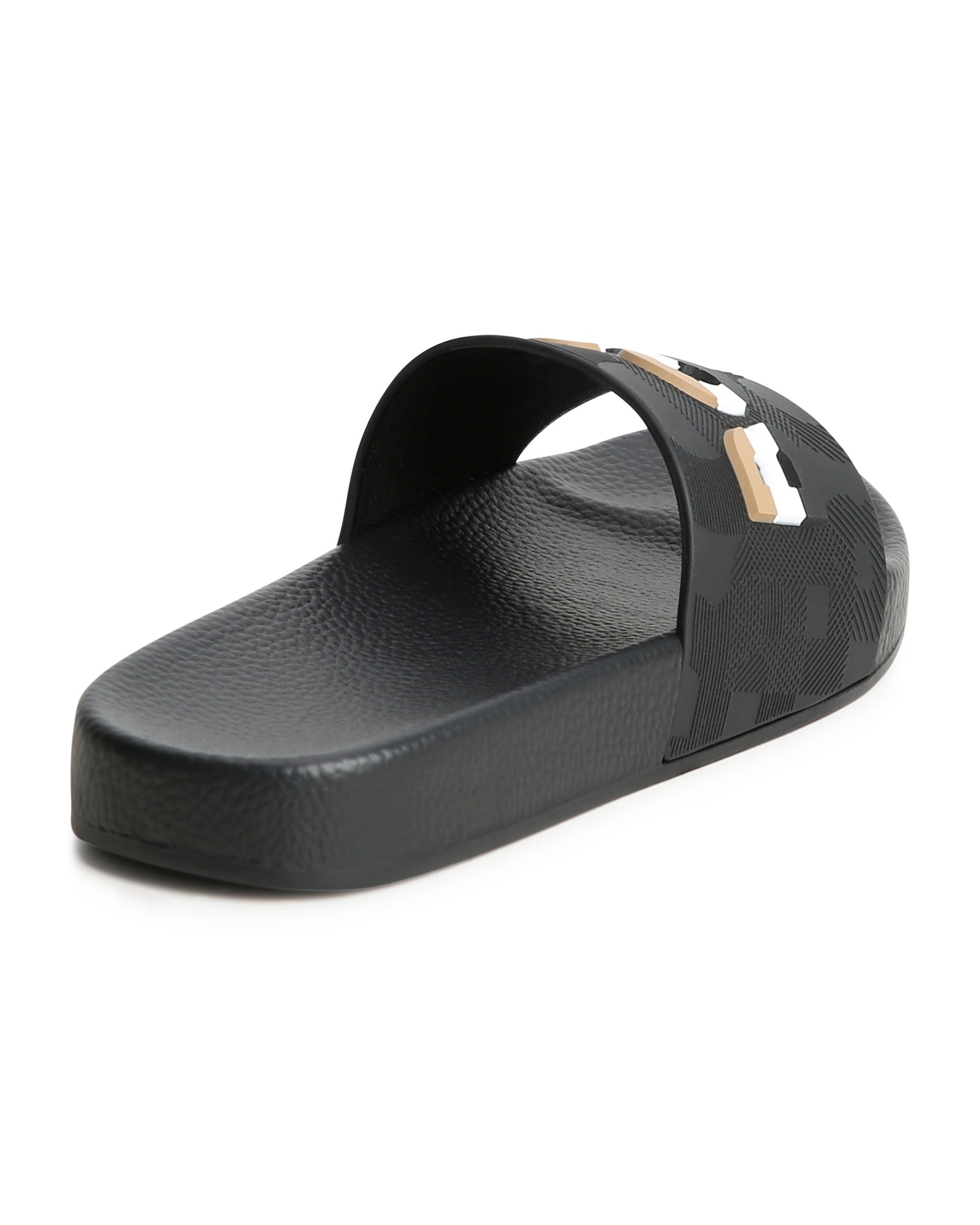 Mules siglées en relief - Black