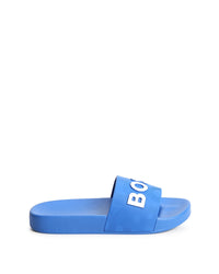 Mules siglées en relief - Bleu Vif