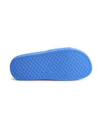 Mules siglées en relief - Bleu Vif