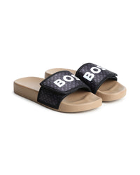 Mules à imprimé monogramme - Black