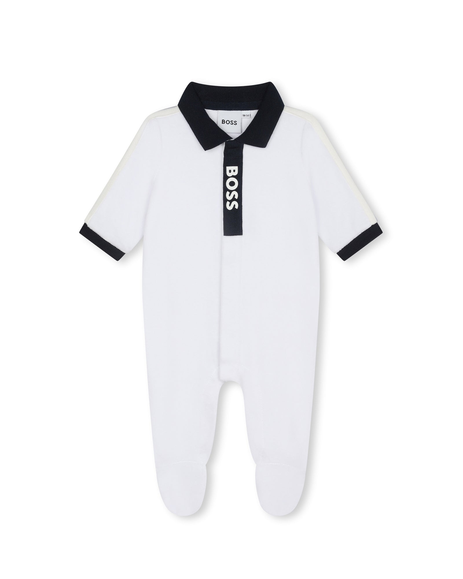 Pyjama à fermeture pressionnée - Blanc