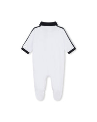 Pyjama à fermeture pressionnée - Blanc