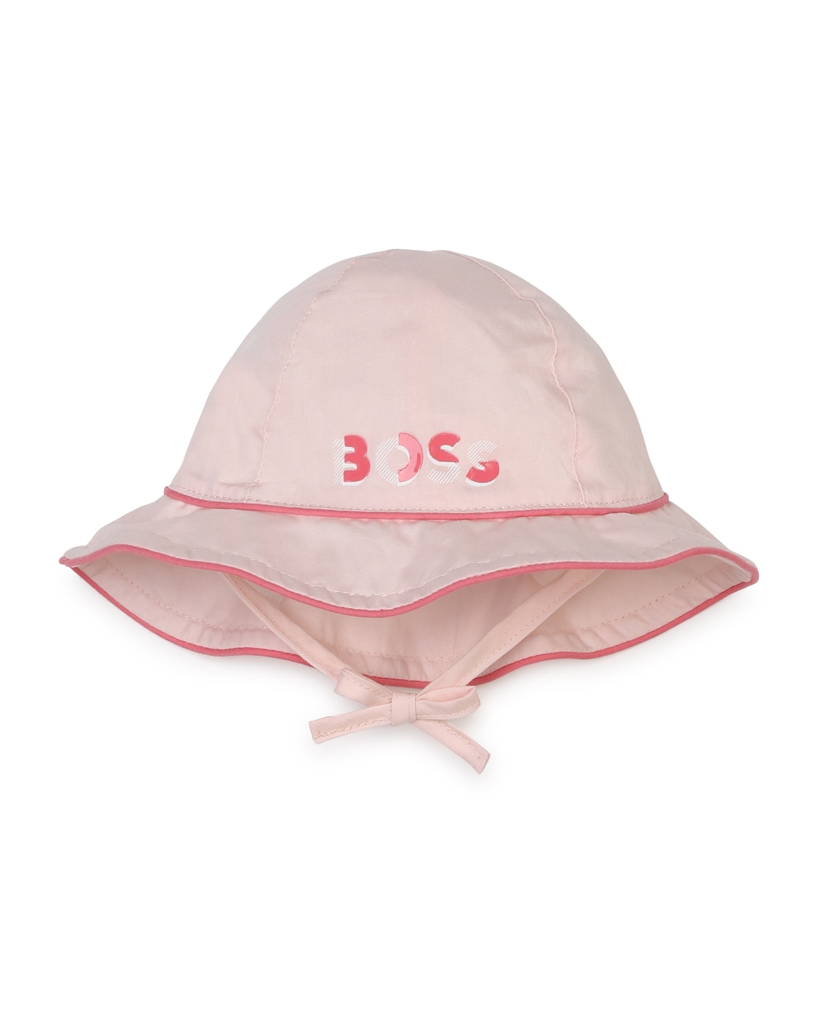 Chapeau en popeline avec cordons - Baby Pink