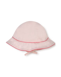 Chapeau en popeline avec cordons - Baby Pink