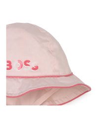 Chapeau en popeline avec cordons - Baby Pink