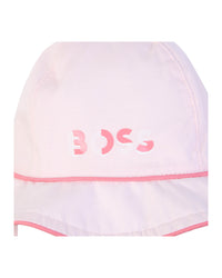 Chapeau en popeline avec cordons - Baby Pink