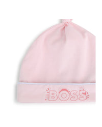 Bonnet de naissance siglé - Baby Pink