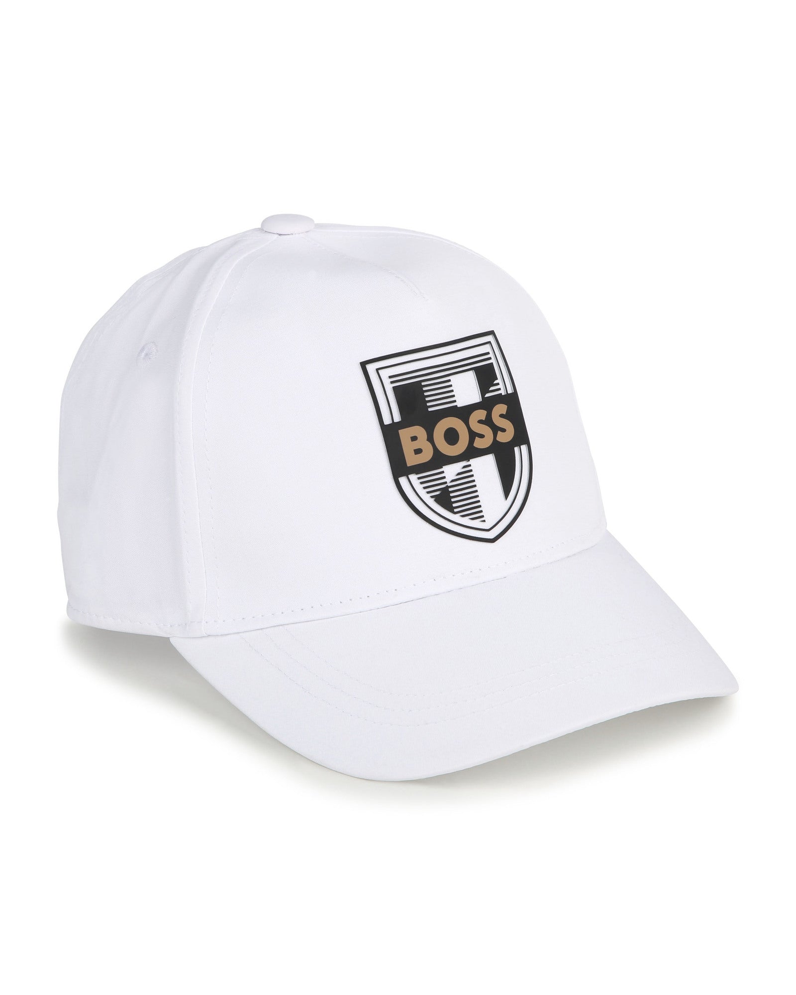 Casquette avec badge siglé à relief - Blanc