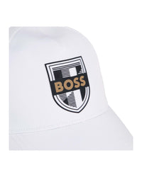 Casquette avec badge siglé à relief - Blanc