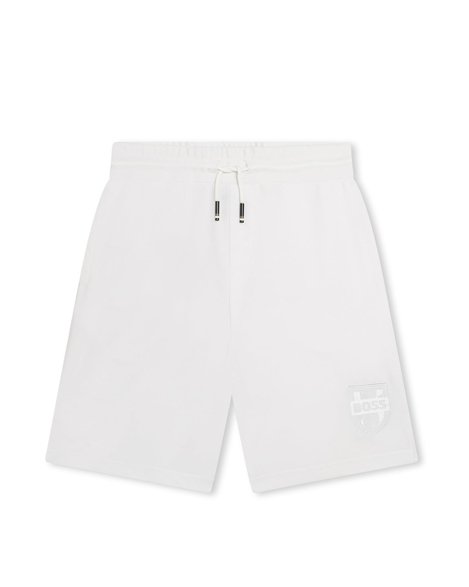 Short à taille élastiquée - Blanc