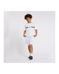 Short à taille élastiquée - Blanc