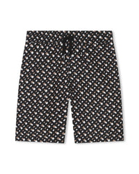 Swimming shorts with pockets - Black Brown