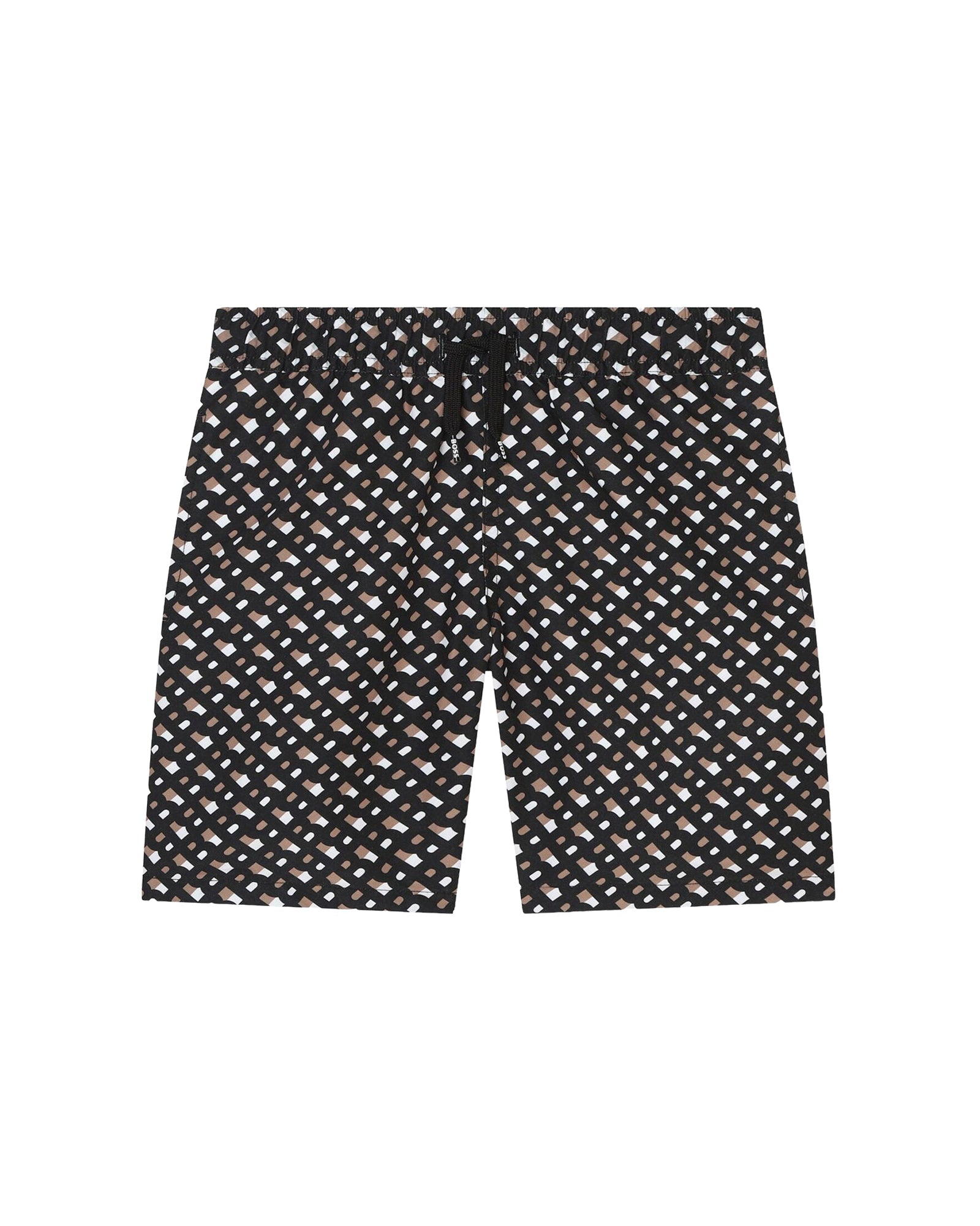 Short de bain à poches - Noir Marron