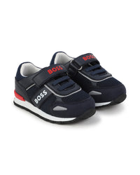 Leather trainers - Cargo blue
