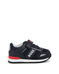 Leather trainers - Cargo blue