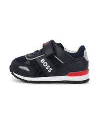 Leather trainers - Cargo blue