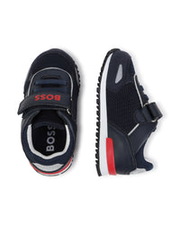 Leather trainers - Cargo blue