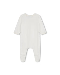 Cotton pyjama set, bodysuit, hat and mittens - Off White