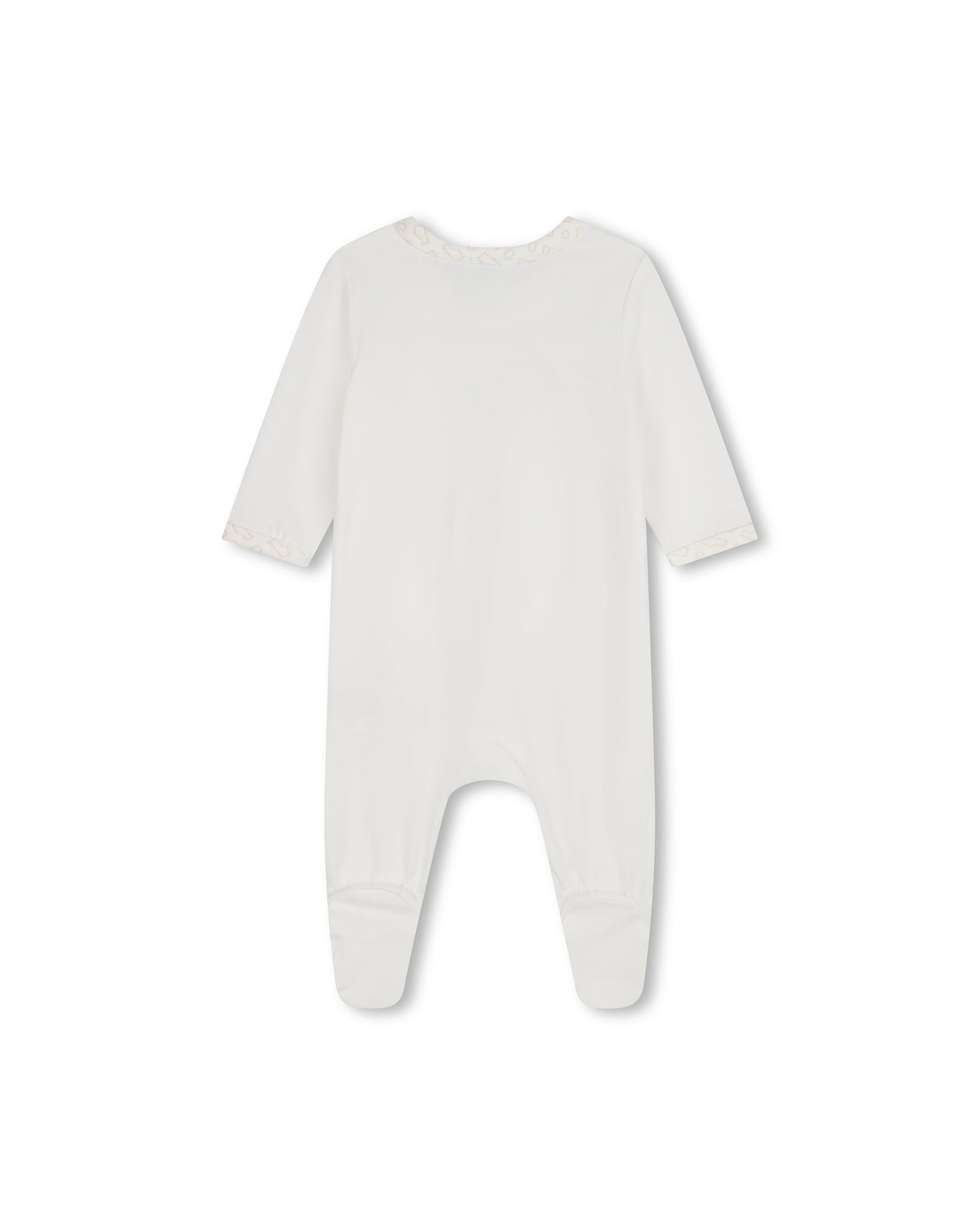 Cotton pyjama set, bodysuit, hat and mittens - Off White