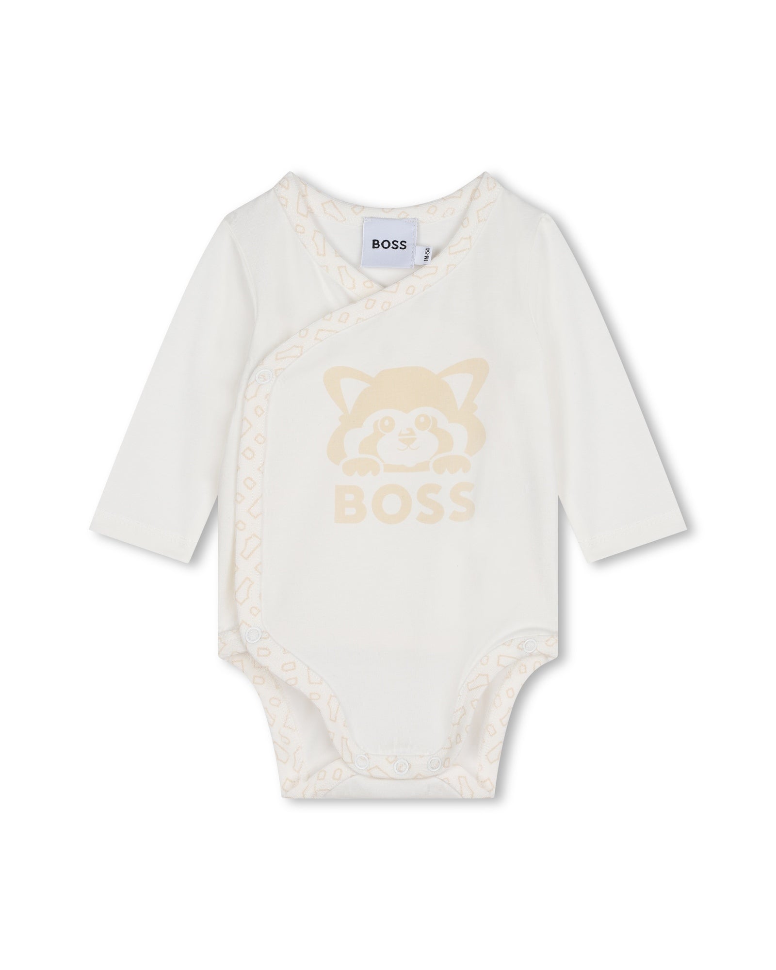 Cotton pyjama set, bodysuit, hat and mittens - Off White