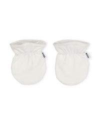Cotton pyjama set, bodysuit, hat and mittens - Off White