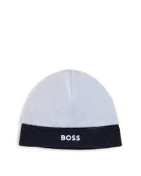 Bonnet de naissance en velours - Ciel