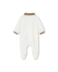 Pyjama Essentiel en velours - Off White