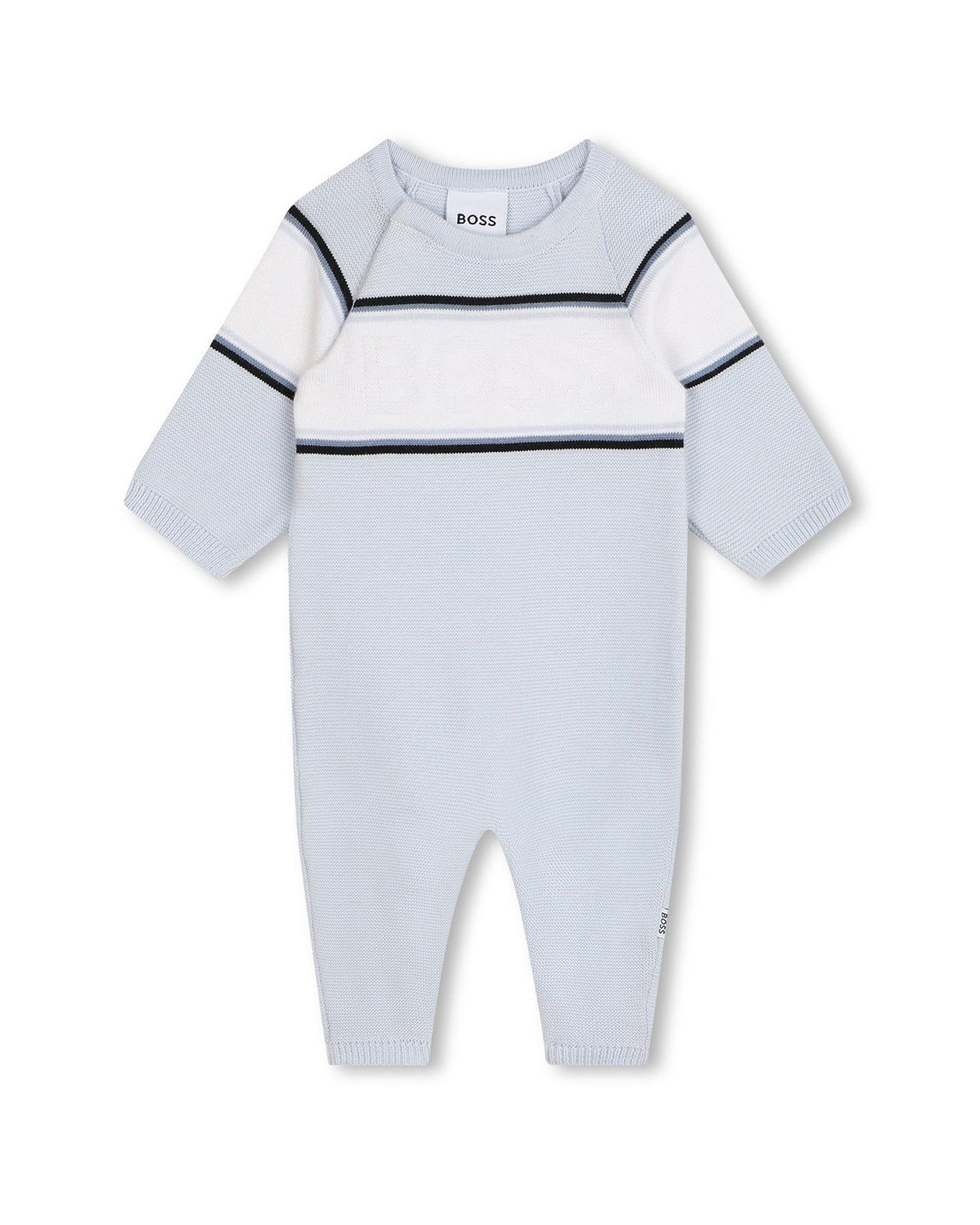 Cotton press stud jumpsuit - Ciel